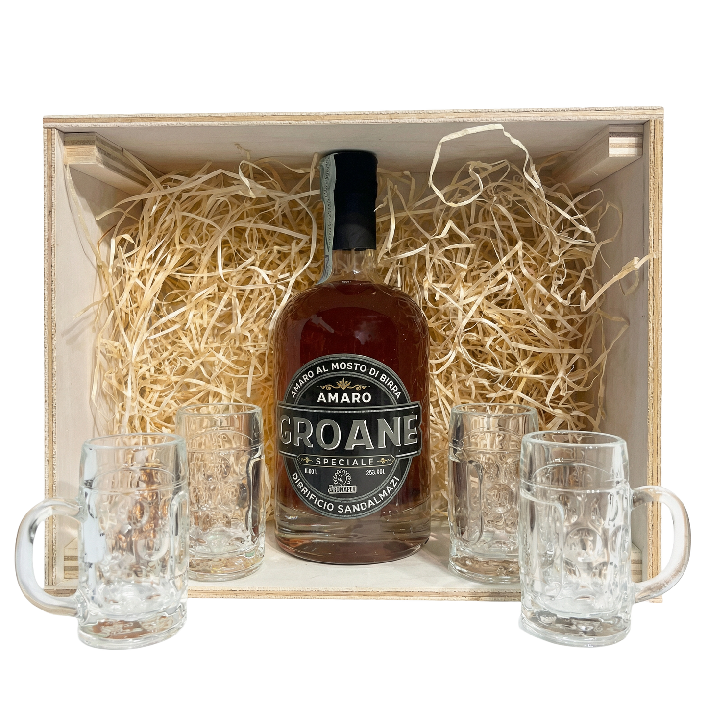 Confezione Amaro Groane con 4 Mini boccali