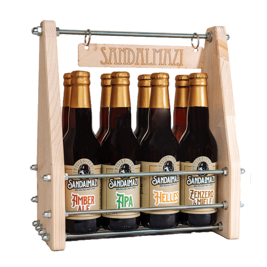 Cestello in legno 8 bottiglie (33 cl)